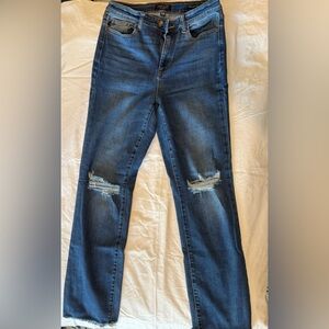 Judy Blue Dark Blue Distressed Skinny Jeans